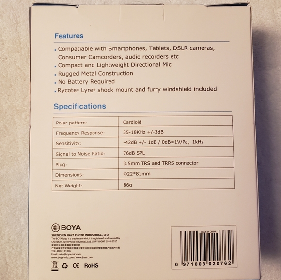 Boya MM1 Universal Cardiod Microphone – Black - Picture 6 of 8